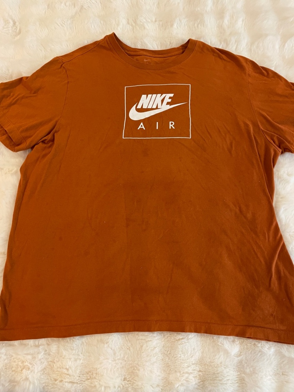Nike Air Burnt Orange Logo Graphic Tee